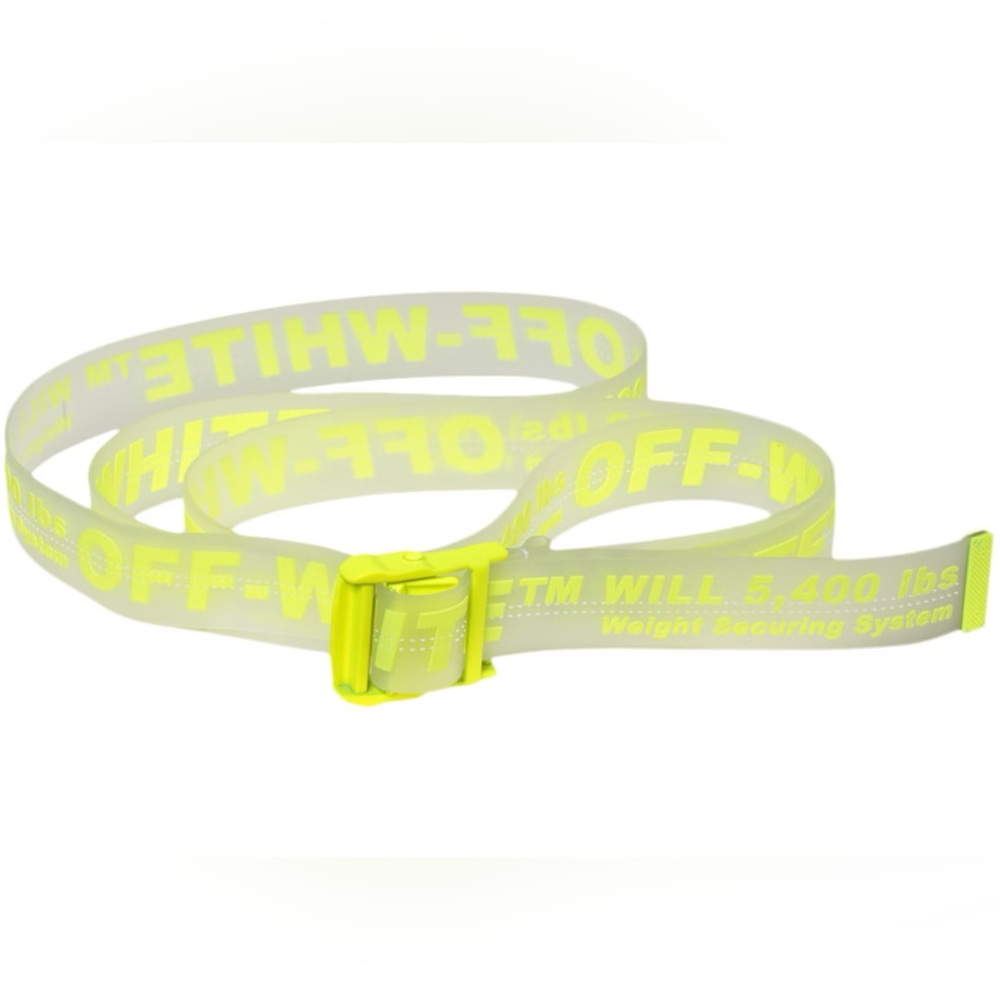 Off-White Rubber TRANSPARENT FLUO YELLOW belt
